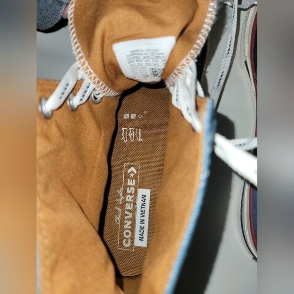 Chuck Taylor Denim  Men's High Top Converse Size 10.5 - Picture 6 of 8